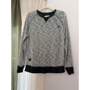 Kangol Crewneck Sweatshirt Mens Medium Grey Green‎ Good Space Dye Pullover K9836